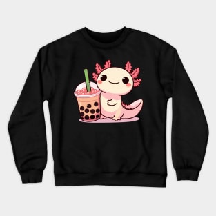 axolotl boba holic Crewneck Sweatshirt